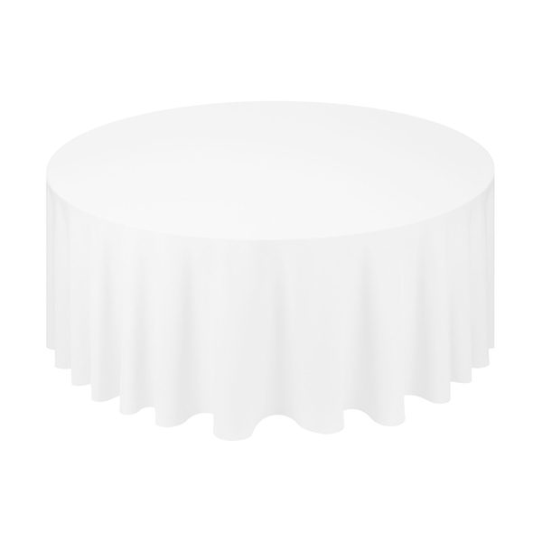 Скатерть белого цвета на круглый стол Ø180 см